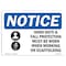 Signmission OSHA, Hard Hats Fall Protection Worn Scaffolding, 10in X 7in Rigid Plastic, 10" W, 7" H, Landscape OS-NS-P-710-L-15788 - alternate 1